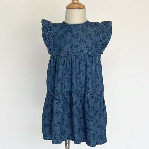 Mickey and Friends at George Minnie Mouse Denim Swing Dress 3-4 Years - Picture 1 of 5